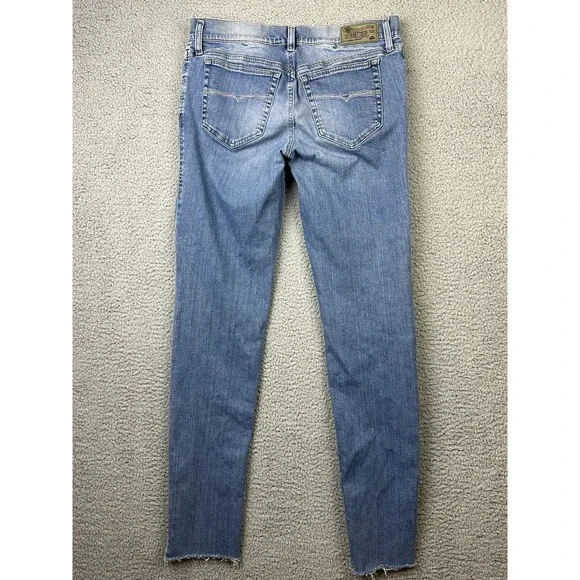 DIESEL Jeans Womens 30x34 (32) Getlegg Slim-Skinny 0884X Stretch Jeans Raw Hem - Picture 4 of 16